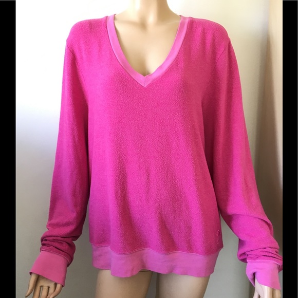 Wildfox Sweaters - Wildfox v neck terry sweater pink M